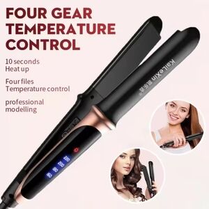 NIB Black Ceramic Hair Straightener Hair IRON DE FRIZZ